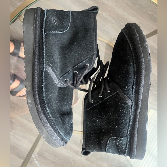UGG WOMENS NEUMEL BLACK LACE
UP WINTER FUR SUEDE BOOT 6 - Picture 3 of 4